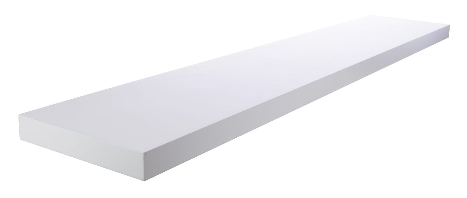 kieragrace Stockholm Aberg Floating Shelf w/ LED Light – White, 48-Inch, Matte Finish