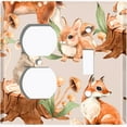thumbnail image 4 of Metal Light Switch Plate Cover Cute Forest Animals Bunny Mouse Fox ANM013, 4 of 13