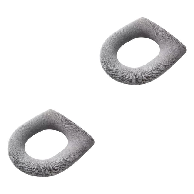 Cojín de cubierta gruesa Injueey para asiento de inodoro Gris Tipo 1 2Conjunto