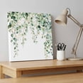 thumbnail image 4 of Ships Next Day Canvas Wall Art 10"x10", Eucalyptus Leaves Wood Framed Canvas Print Painting, Teal Botanical Summer Watercolor Ready to Hang Small Picture Wall Decor for Home Kitchen Nursery Office, 4 of 9