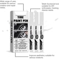 thumbnail image 4 of 15Pcs White Tire Paint Pen Quick Drying Water Resistant White Tire Marker Pen for Car Tire Lettering and Scratch Repair, 4 of 7