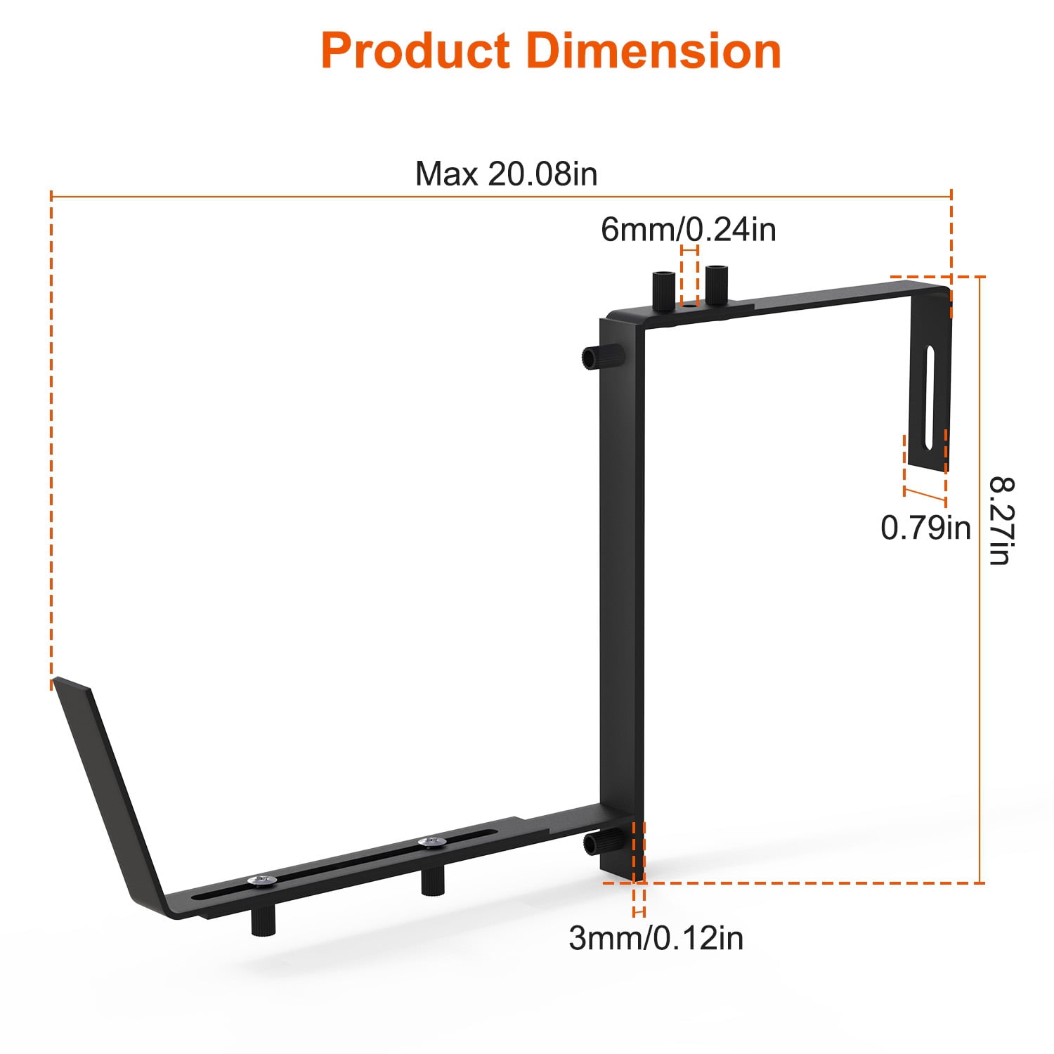 (Weiyi-EC)-- 4Pcs Per Set Adjustable Planter Box Brackets Flower Box Holders Window Boxes Planters Hooks No Drill Railing Planter Mounts For Windowsills Garden Fences Balcony **--（ ki[/'l）