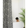 thumbnail image 6 of Modern Black and Ivory Brushstroke Print Shower Curtain - Abstract Minimalist Pattern - Neutral Design - Trendy Fabric Shower Curtain for Any Bathroom - 72x72 Inches (Brushstroke), 6 of 6