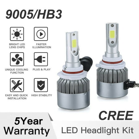 Sealed Beam Headlight Conversion LED Headlight Kit 9005 HB3 H10 9140 9145 1080W 6000K 162000LM Bulbs Power High Beam Conversion Bulbs Kit ()
