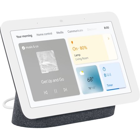 (Certified Refurbished) Google Nest Hub 7” Smart Display 2nd Generation with Google Assistant - Charcoal