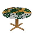 thumbnail image 3 of BCIIG Green Plants Round Table Cover Stain Resistant Washable Indoor Outdoor Tablecloth Kitchen Dining Wedding Parties Waterproof Fabric 100% Polyester 42-46, 3 of 8