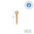 thumbnail image 4 of Wood Axle Pegs 1-7/8-inch, Pack of 25 Mini Wooden Pegs for Wood Train Craft, Fits 3/8-inch Hole Wooden Wheels for Crafts, by Woodpeckers, 4 of 6