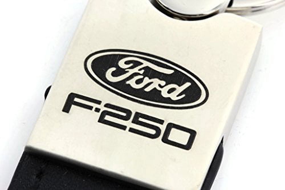 Ford F-250 Keychain & Keyring - Duo Premium Black Leather