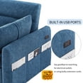 thumbnail image 3 of Jopath 55" Corduroy Twins Pull Out Sofa Bed With 2 Large Side Pockets And Usb, Convertible Sleeper Couch, Loveseat With Adjsutable Backrest For Small Place,Blue, 3 of 9