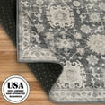 thumbnail image 4 of ReaLife Machine Washable Rug - Stain Resistant, Non-Shed - Eco-Friendly, Padded, Family & Pet Friendly - Made from Premium Recycled Fibers - Bryn Vintage Distressed- Gray Beige Ivory - 3' x 5', 4 of 6