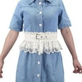 thumbnail image 3 of PIKADINGNIS Women Elastic Wide Belt Lace Stretchy Wide Waist Dress Belt Fashion Cinch Stretch Waistband Retro Trendy Ladies Belt, 3 of 6