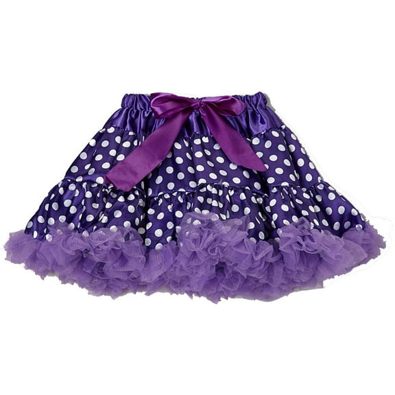 Wenchoice Purple & White Polka Dot Tutu Girl's M(3T-4T)