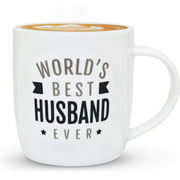 Triple Gifffted Worlds Best Husband Ever Coffee Mug For Him, Funny Greatest Cool Husband Gifts From Wife, Best Father's Gifts For Anniversary, Birthday, Valentines Day and Christmas, Mugs 13 Oz Cup