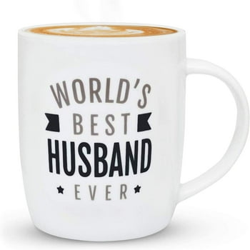 Triple Gifffted Worlds Best Husband Ever Coffee Mug For Him, Funny Greatest Cool Husband Gifts From Wife, Best her's Gifts For Anniversary, Birthday, Valentines Day and Christmas, Mugs 13 Oz Cup