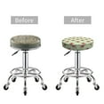 thumbnail image 5 of Fotbe Lilies Flowers Stool Covers Round,Waterproof Round Bar Stool Covers Bar Chair Covers Washable Stool Cushion Slipcover for 12-14 Inch Chair-14 inch, 5 of 7