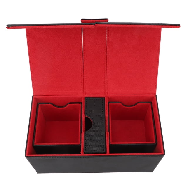 Caja de Almacenamiento ANGGREK Para Mazos de Cartas de Juego de Cuero PU con 3 Cajones