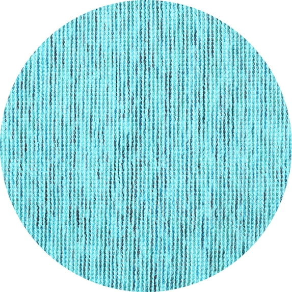 Ahgly Company Indoor Round Abstract Light Blue Contemporary Area Rugs, 3' Round