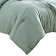 thumbnail image 3 of Veria 4 Piece Queen Comforter Set with Leaf Vein Stitching The Urban Port, Green- Saltoro Sherpi, 3 of 6