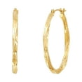 thumbnail image 2 of Brilliance Fine Jewelry 10K Yellow Gold Diamond-Cut Twist Earrings, 2 of 4