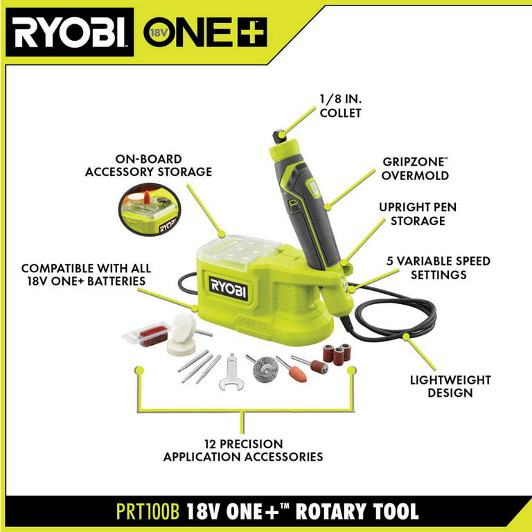RYOBI 18V ONE+ Precision Craft Rotary Tool Kit