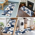 thumbnail image 6 of White Blue Flowers Area&nbsp;Rug 2x6ft Spring Pastoral Art Non-Slip&nbsp;Washable Square&nbsp;Rugs Soft Felt Indoor Floor Mat for Bedroom Kitchen Living Room Bathroom, 6 of 9
