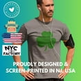 thumbnail image 2 of NYC FACTORY USA Screen Printed Charcoal Irish Distressed Shamrock T-Shirt St Patricks Day Mens Ireland Charcoal-Green, 5XL, 2 of 3