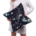 thumbnail image 6 of Bingfone Galaxy2 Linen Throw Pillow Covers Cushion Case Pocket Button Vintage Farmhouse Pillowcase-20"x20", 6 of 9