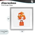 thumbnail image 4 of Stupell Industries Contemporary Orange Handbag & Balloons Gray Framed Print Under Glass, 16 x 16, by Amanda Greenwood, 4 of 8