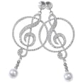 thumbnail image 2 of Here's a polished and engaging product description for your **Silver Music Note Drop Earrings**:\n\n \n\n🎶 **Elevate Your Style with Melodic Flair!**, 2 of 4