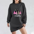 thumbnail image 2 of Pisexur Robe de Noël pour Femmes Mode Imprimé Arbre de Noël Col Rond Robe Chandail en Molleton Décontractée Manches Longues Robe de Fête d'Automne Mini Robe, 2 of 4