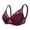 Wine, variant on Comfortable Breathable Lace Bras For Women‘S Sexy Plus Size Thin Style Bras Basic Push-Up Underwear Purple 38
