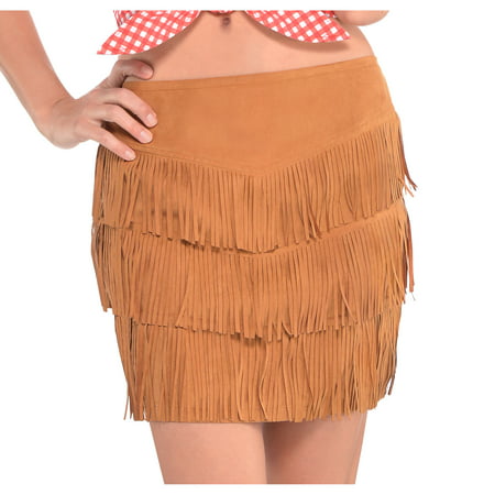 AMSCAN Cowgirl Fringe Halloween Skirt for Women, One Size