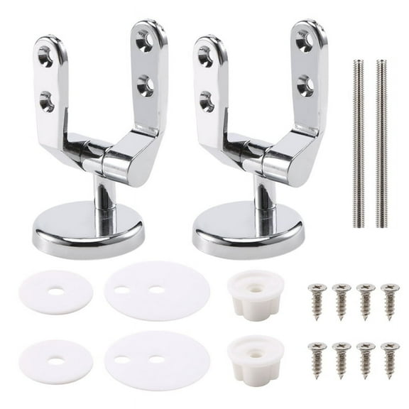 Alloy Replacement Toilet Seat Hinges Mountings Set Chrome with Fittings Screws For Toilet Accessories