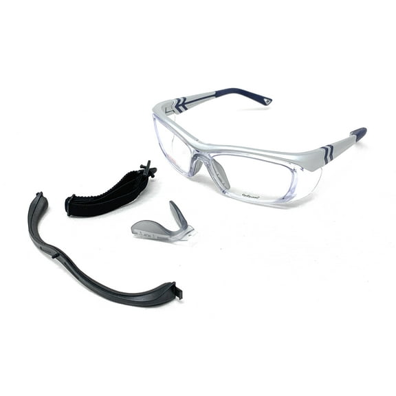 OnGuard Safety OG-225S Eyewear w/Dust Dam Silver Navy 57mm (57-16-135) Medium