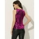 thumbnail image 3 of Disfraz de navidad Allegra K Camiseta Sin Mangas Con Chaleco Brillante Metálico Fucsia M, 3 of 5