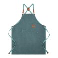 thumbnail image 1 of Delantal de lona, delantal de mezclilla, cómodo delantal con pechera alta y correa ajustable, delantal de trabajo para chefs, manualidades, cocina, ba, 1 of 8