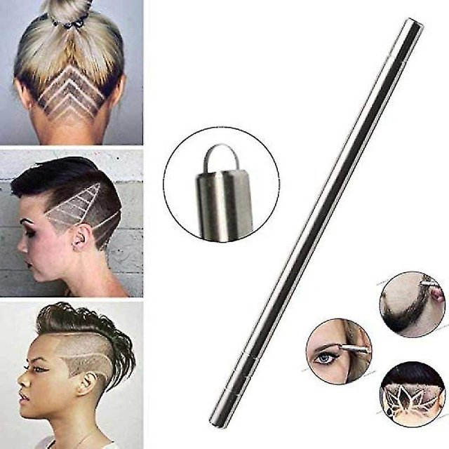 Tijeras de peluquería profesional, tijeras mágicas para grabar barba, pelo, cejas, pluma tallada, pluma grabada de peinado + 10 Uds de cuchillas