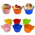thumbnail image 4 of Shoreew Silicone Baking Muffin Cups Food-Grade Non-Stick Cupcakes Liners for Muffins Candies Reusable Cake Cups Holders for Parties, 4 of 7