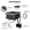 thumbnail image 4 of Foldable Bicycle Cargo Trailer with 20" Wheels, Removable Cover & Quick Release Folding Frame, Bike Wagon for Luggage Tools Groceries, Black & Gray, 4 of 7