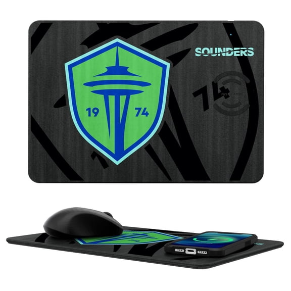 Seattle Sounders FC Mono Tilt Logo Wireless Charger & Mouse Pad