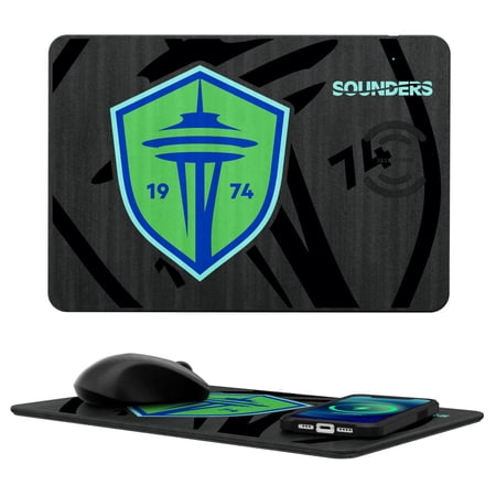 Seattle Sounders FC Mono Tilt Logo Wireless Charger & Mouse Pad price history on PriceWatchPro