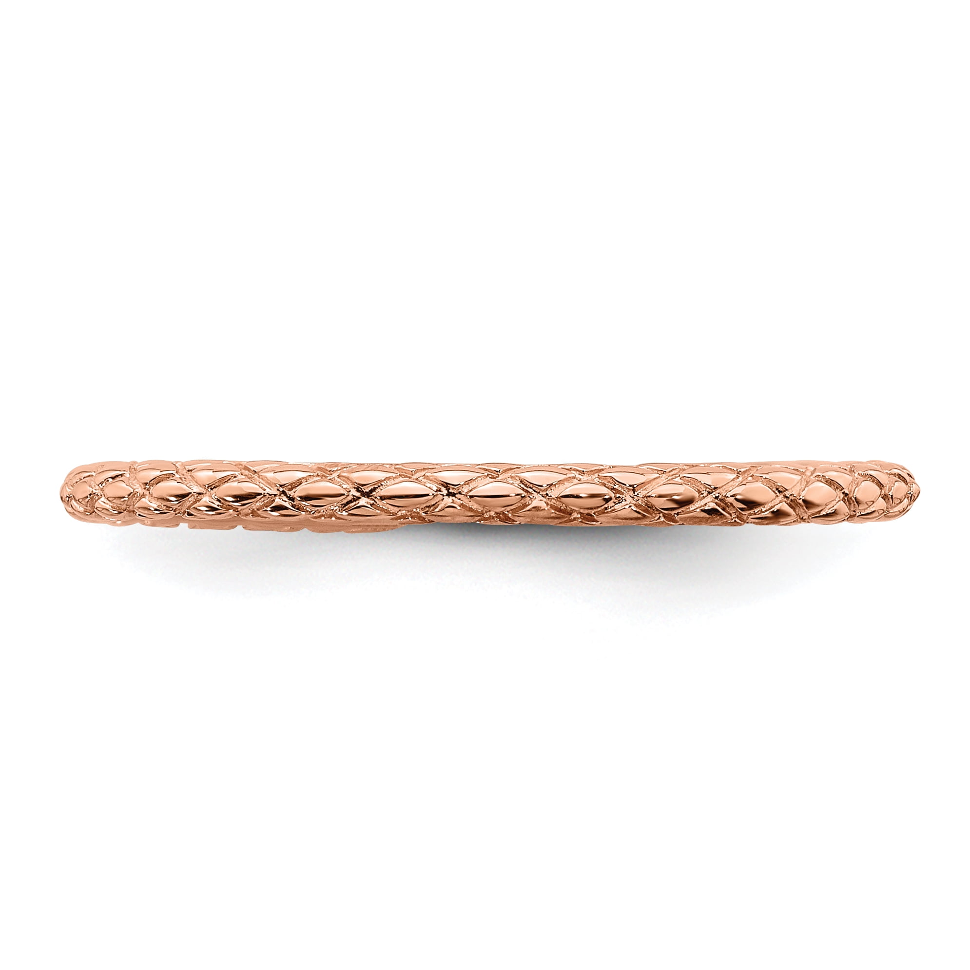 Stackable Expressions Sterling Silver Rose Gold-plated Criss-Cross Ring