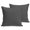 Gray, variant on Throw Pillow Covers 18x18 Inch Set of 2 Dark Grey Pattern Decorative Pillows Cushion Case Soft Square Pillowcases Pure Colour Throw Pillows for Couch Sofa Bed Chair Home Decor