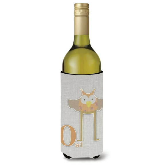 Alphabet O for Owl Wine Bottle Hugger