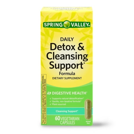 Spring Valley Daily Detox & Cleansing Support Capsules, 60 (Best Way To Cleanse Body For Drug Test)