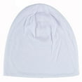 thumbnail image 2 of Dyfzdhu Men Soild India Stretch Drawstring Hat Wool Knitting Hair Loss Head Scarf Wrap White, 2 of 2