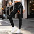 thumbnail image 7 of THNCYX Women Solid Color High Waisted Yoga Pants Raised Hips Leggings Small Leg Pants Full Length, 7 of 7