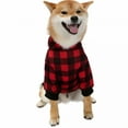 thumbnail image 5 of TELOLY Pet Dog Plaid Hoodie Sweaters with Hat, Dog Warm Winter Dog Coat for Small Medium Large Dogs, 5 of 7