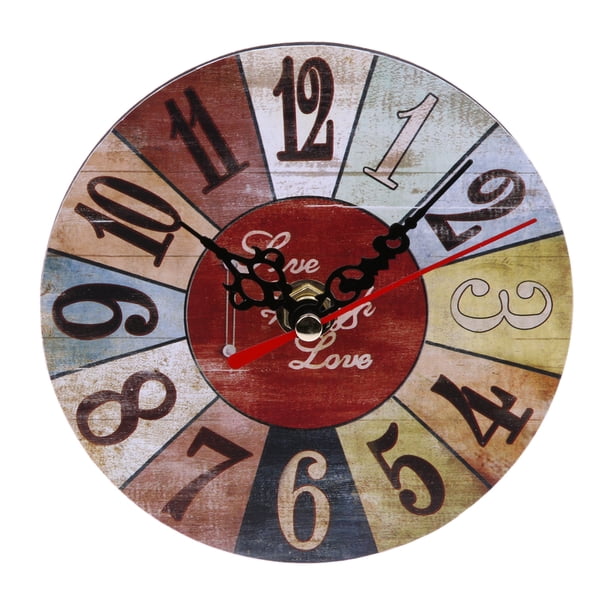 Tmvgtek Reloj De Pared Vintage Madera Grande Shabby Chic Rústico Cocina Redondo 2 Tmvgtek Oficina Multiescena Multifunción