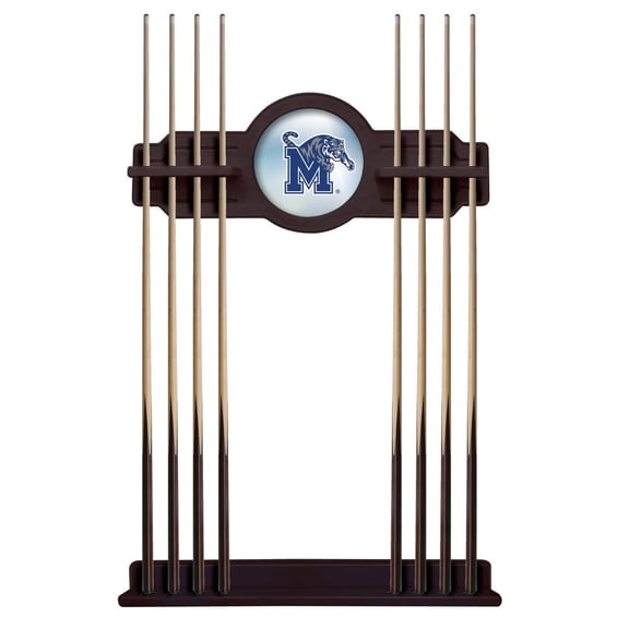University of Memphis Solid Wood Cue Rack with a English Tudor Finish